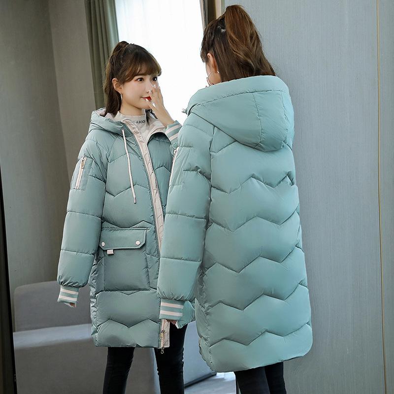 Winter Down Cotton Jacket for Women In Winter New Korean Style Loose Cotton Jacket for Women Mid-length Thickened Cotton Jacket