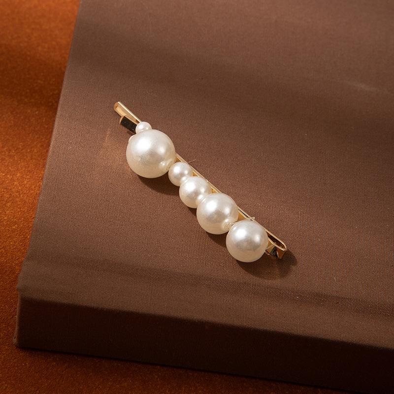 Pearl Word Clip Women'S Temperament Bangs Forehead Broken Hair Edge Clip High Sense Simple Bb Clip