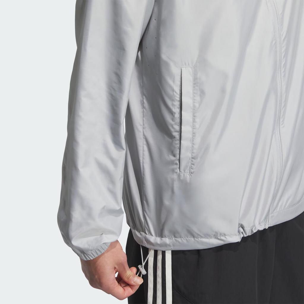 Adidas Comfortable Stylish Versatile Solid Color Jacket Unisex Jacket Gray Stone-Green KA9290