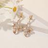 Tassel Long Earrings With Geometric Zircon Stones For Women Summer