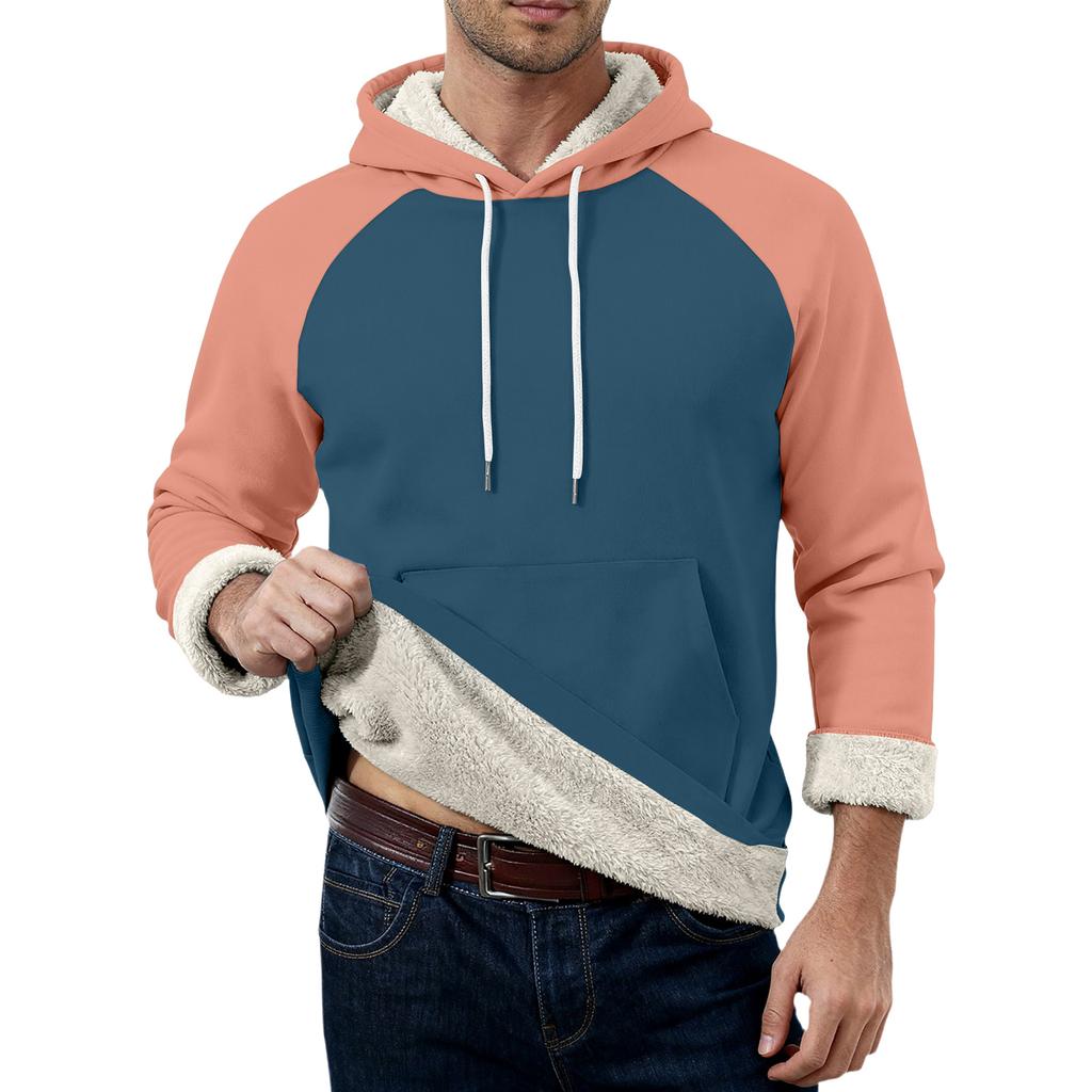 Men's Casual Long-Sleeve Fleece Hoodie With Pockets