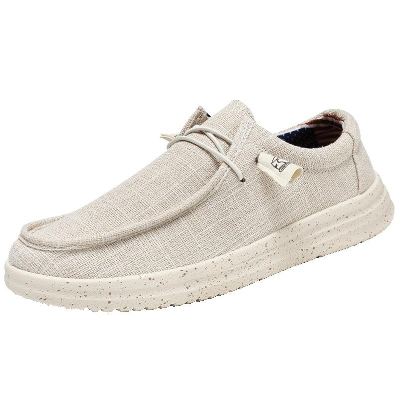 Men Casual Shoes Slip On Canvas Loafers Comfortable Walking Flats For Man Non Slip Soft Moccasins Sneakers Summer Loafers