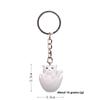 Adorable Eggshell Cartoon Cat Resin Pendants Keychain For Gifts Children