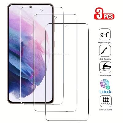 3 Stück Displayschutzfolien für Samsung Galaxy S22 S21+ S23 Ultra Hartglas für Samsung S20 S10E S8 S9 Schutzfolie