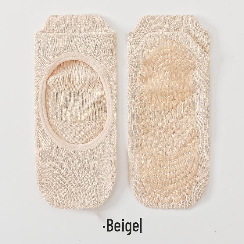 Spring/Summer 2026 Women s Backless Non-Slip Split-Toe Yoga Socks - Full-Toe Fitness Short Socks One Size бежевый