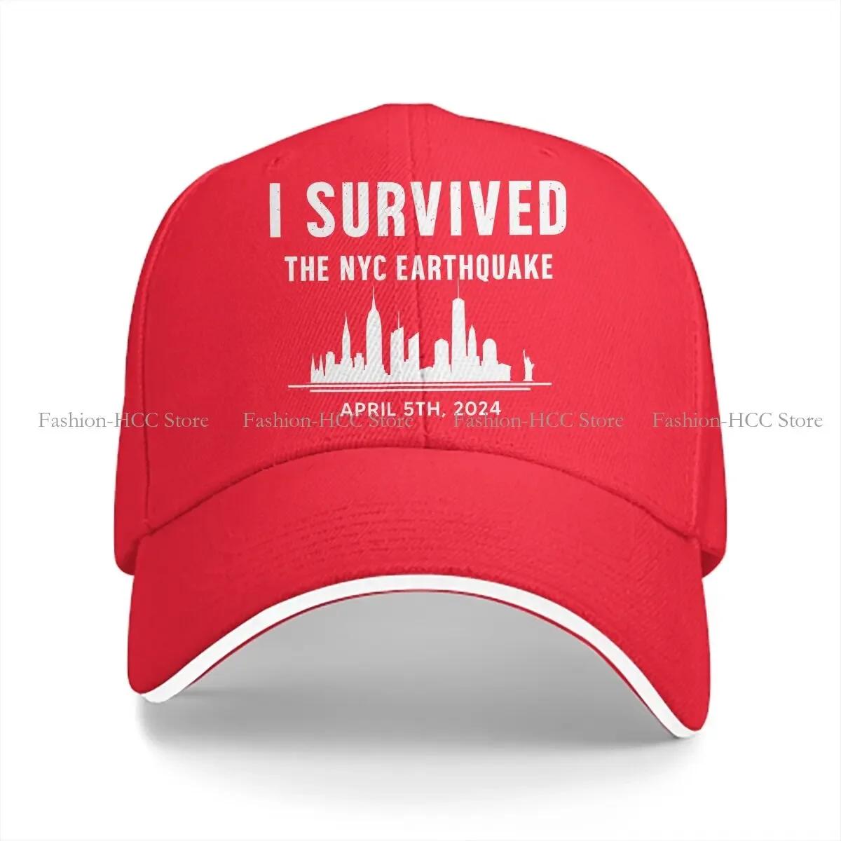 

Cool Baseball Cap Unisex Hats Women Visor Protection Snapback I Survived The NYC Earthquake Caps One Size