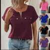 2026 Spring/Summer Women's Versatile V-Neck Loose Temperament Shirt