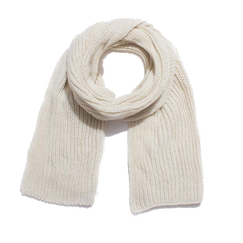 Autumn and winter new acrylic solid color wool scarf men's and women's couple extended wool scarf shawl