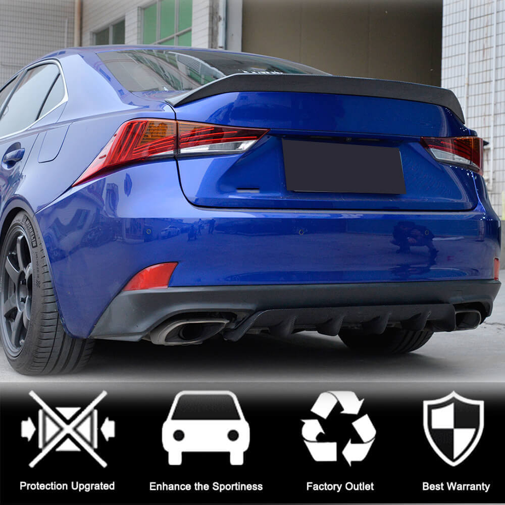 Диффузор заднего бампера (для Base/F-Sport 2016-2020, Карбон) для Lexus IS 2013- гг