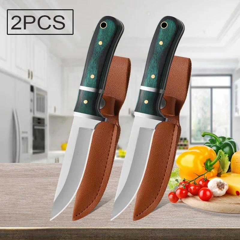 WXCOO 1 Stück Küchen-Steakmesser Obstschneidemesser Fleischschneider Allzweckmesser Edelstahl Metzgeresser Küchenzubehör