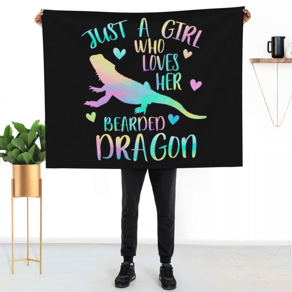 Just A Girl Who Loves Her Bearded Dragon Throw Blanket Sofa Valentine Gift Ideas Thermal For Sofa Thin Winter Beds Blankets