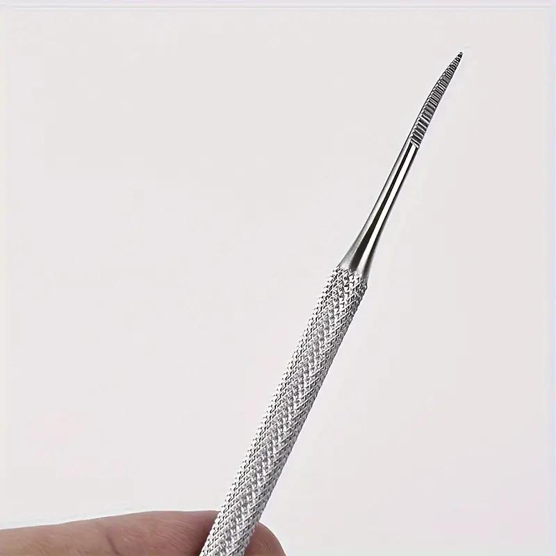 1PCS Stainless Steel Curved Straight Double-head File Beauty File Tool Nail Groove File Nail Groove Pain Ingrown Nail Pedicure Tool