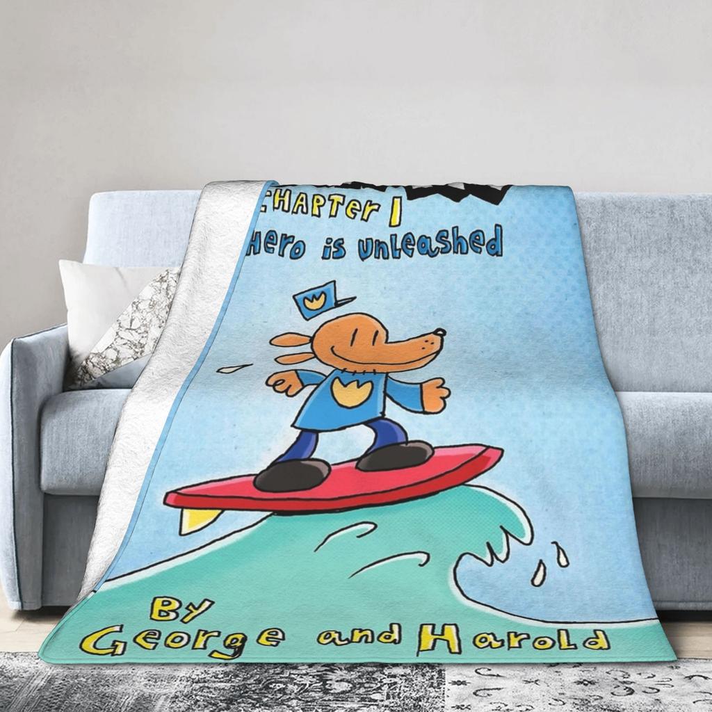 Coperta da divano a tema Dog Man, morbida e accogliente, in peluche, 50x60 pollici, multi-taglia, copriletto per tutte le stagioni