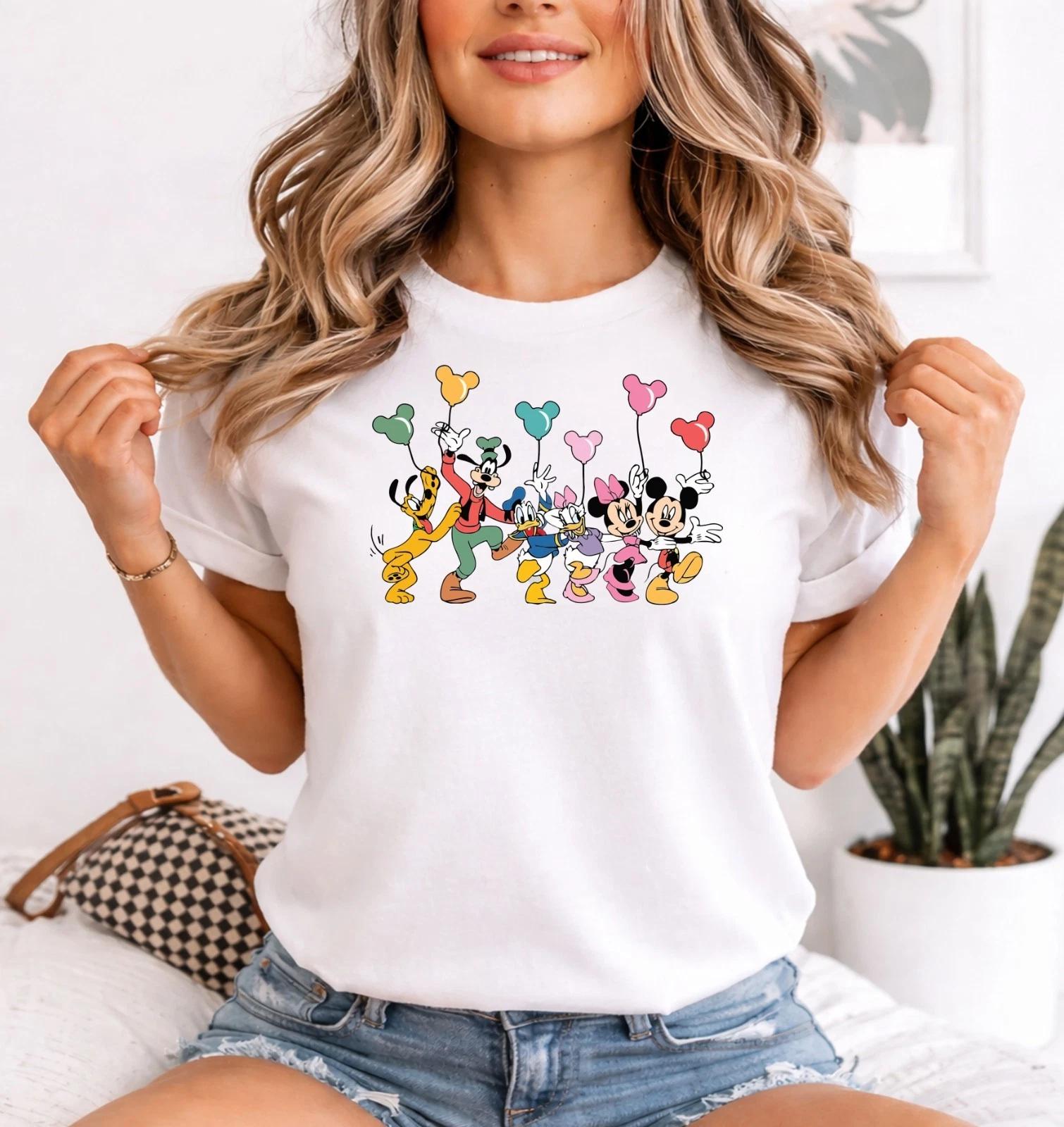 Disney Mickey and Friends Balloon TripShirt,Disney Vacation Shirt,Disn Ballon(A) S
