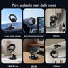 Retractable Rotating Magnetic Phone Holder with Suction Cup for Desktop and Car Use