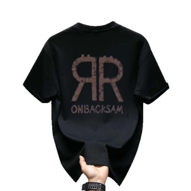 Short Sleeve Cotton Men'S Printed T-Shirt Trend Men'S And Women'S Versatile Crew Neck T-Shirt Men'S