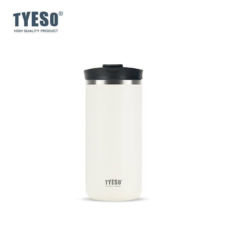 Tyeso French Press Coffee Mug 304 Stainless Steel Thermoses Travel Mug Portable Cold Brew Coffee Maker Tea Infuser Insulated Cup