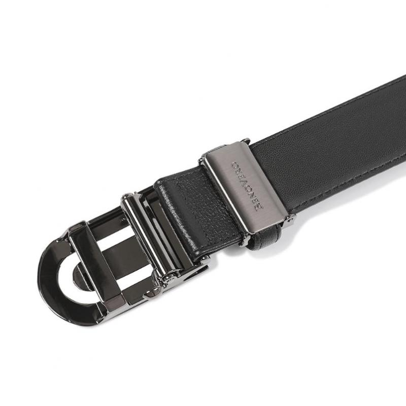 Benovero Cinto Automático Masculino Derby emboSSed Preto Cetim Bmg1acb1101k1