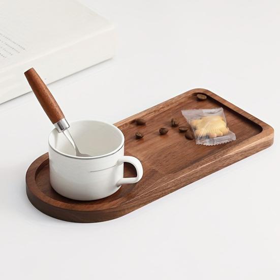 Wooden Serving Tray Cashew Nut Shape Tea Service Tray Artistic Craftsmanship Snacks Desserts Breakfast Dinner Transport Tray