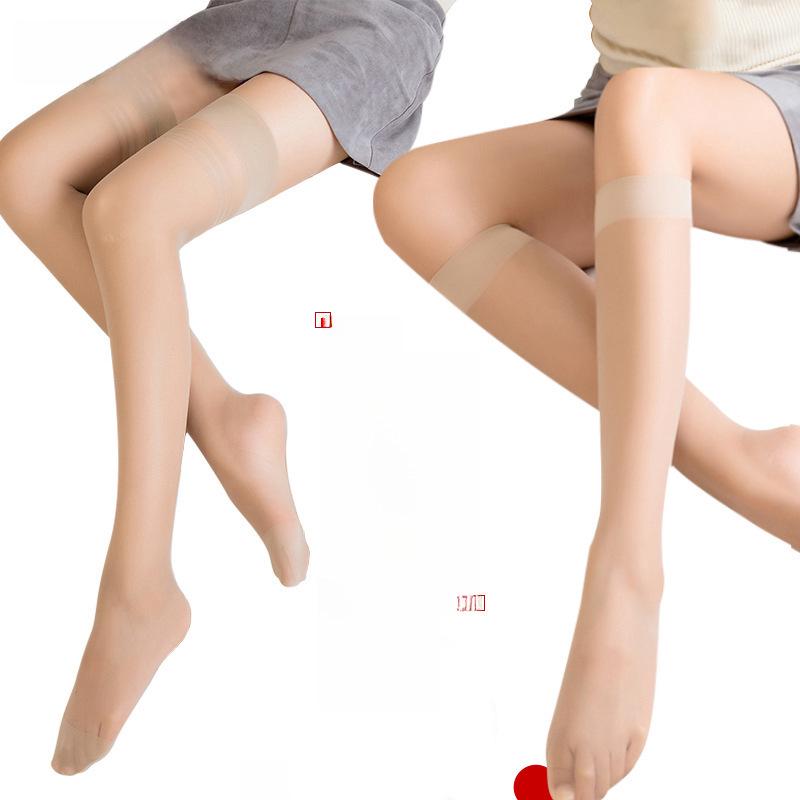 Bonas Women's Black Summer Ultra-Thin Over-the-Knee Japanese Style Stockings