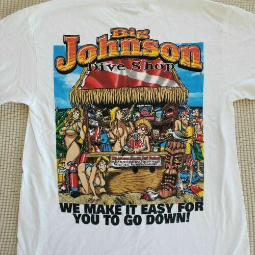 HOTSALE Big Johnson Dive Shop T-Shirt Diver Shirt Go Down For More BACK