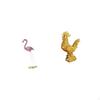 Flamingo Resin Statue Bird Sculpture Home Decor Fireplace Modern Art Garden Figurine with Metal