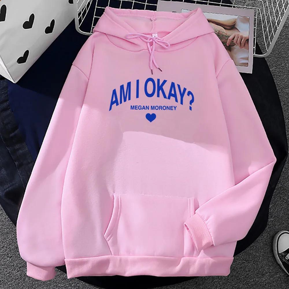 Megan Moroney Am I Okay Hoodies Long Sleeve Casual Men Hooded Sweatshirts Album Graphic Pullovers Streetwear Hoodie