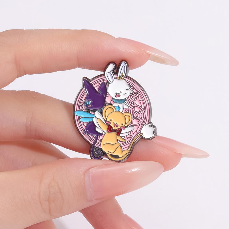Magical Girl Emaille-Anstecknadeln Custom Niedliche Häschen Bär Broschen Reversabzeichen Tier Lustiger Schmuck Geschenk für Kinder Freunde