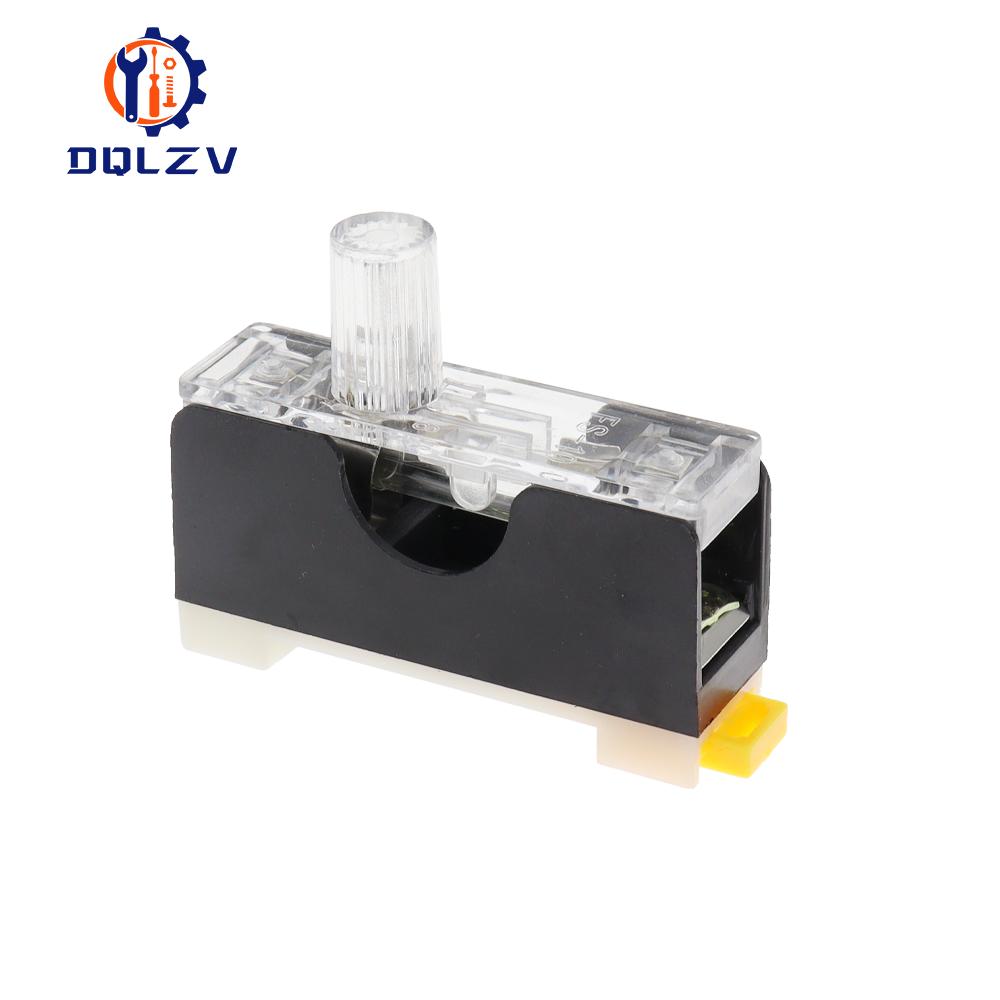 

1PCS 6X30mm Glass Fuse Holder FS-101 Din Rail Mount Single Pole 6*30 Fuse Casing 0.5A ~ 30A 8A