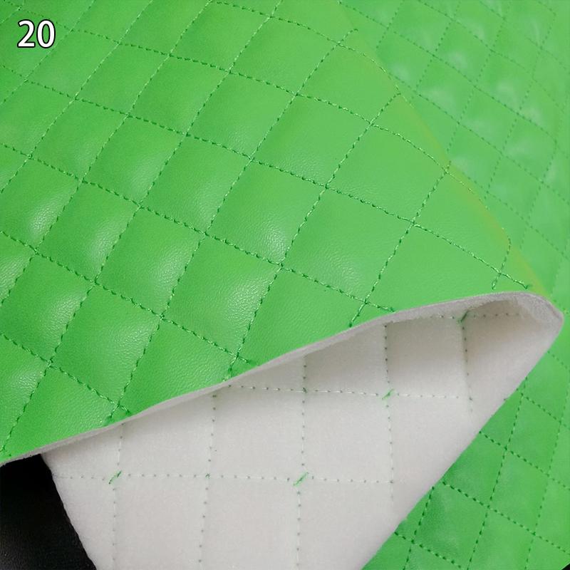 

Luxury Quilted PU Leather Car Upholstery Fabric Diamond Argyle Sewing Material
