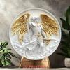 Tin Sign Archangel Michael Relief Religious Metal Art Classic Home Decor 20x20 Cm