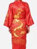 Men's Embroidered Silk Dragon Robe - Chinese Style Long Bathrobe
