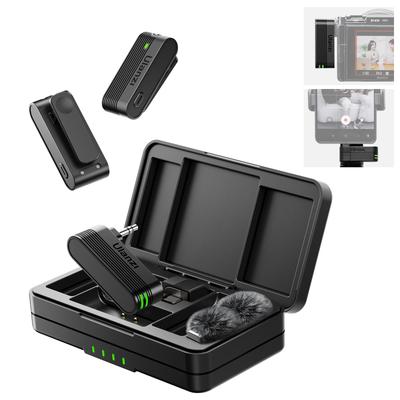 Ulanzi A100 Wireless Lapel External Smartphone Sound Noise Simultaneous 20m Transmission Magnetic Clip Hours of Continuous Storage Charging Automatic