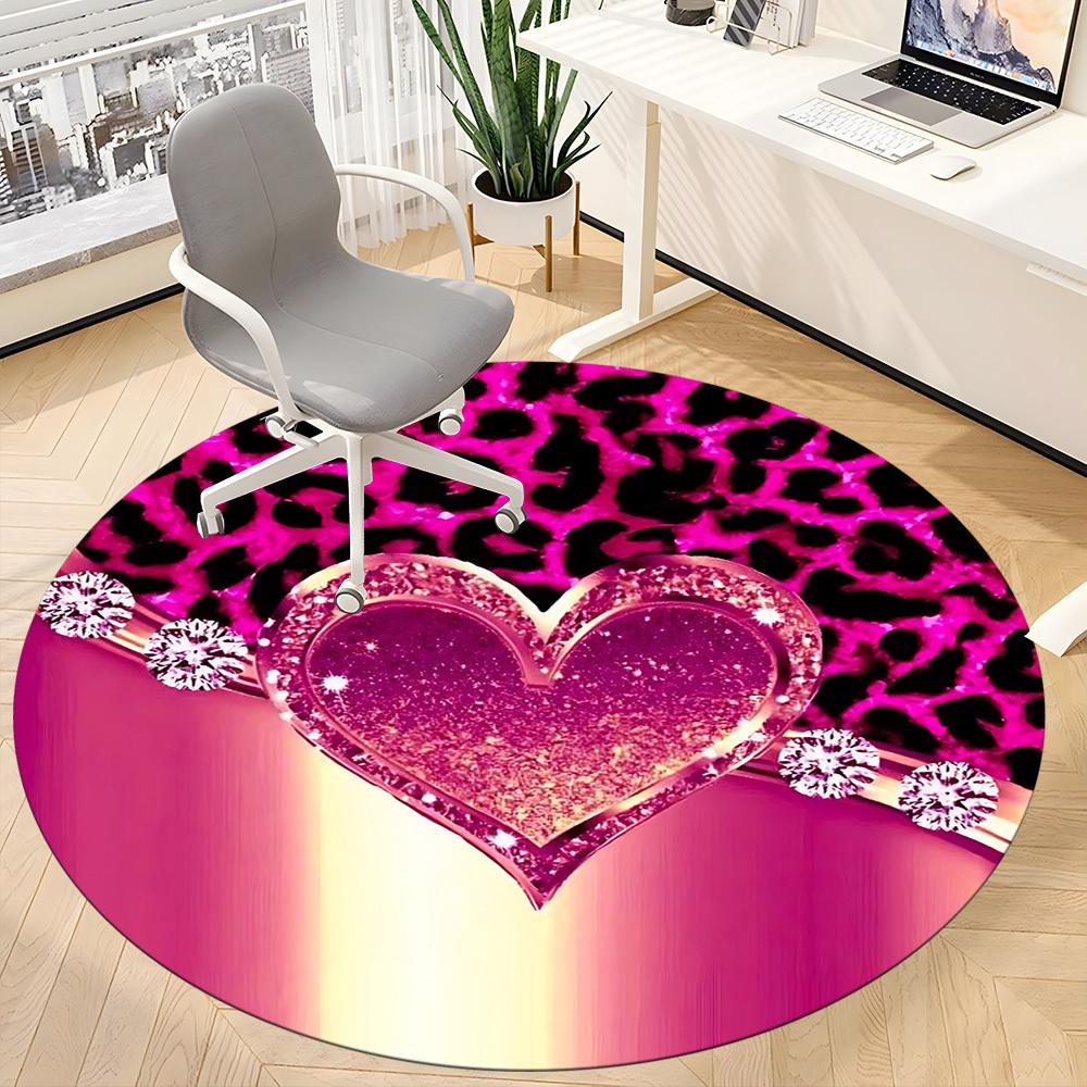 1pc Heartbeat Chair Carpet for Office - Durable, Ideal for Chair Mats, Stylish & Functional Decorative Rug yy260203090