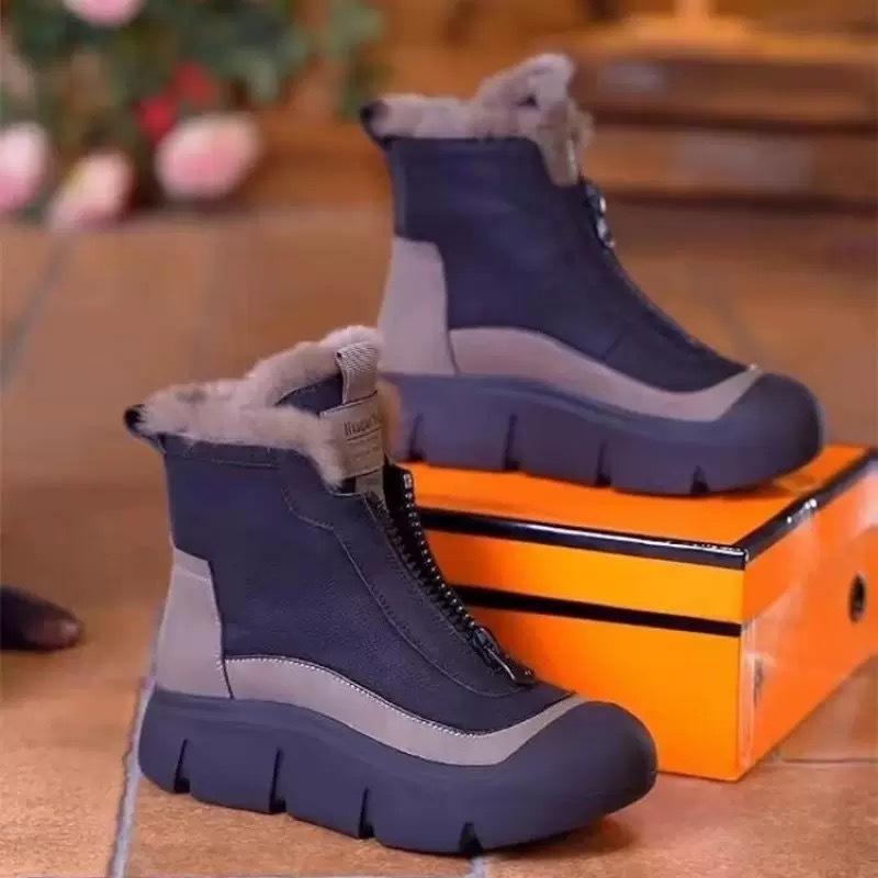 Beliebte Martin-Stiefel Baumwollschuhe 2025 neu weiche Plateau vielseitige Herbst- und Winter neue Mutter High-Top Schneestiefel Kurzstiefel Damen