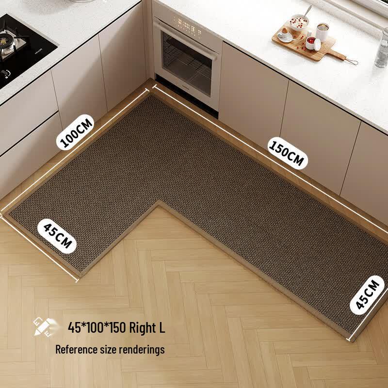 L-shaped Non-Slip Absorbent Floor Mat 80x120x45cm