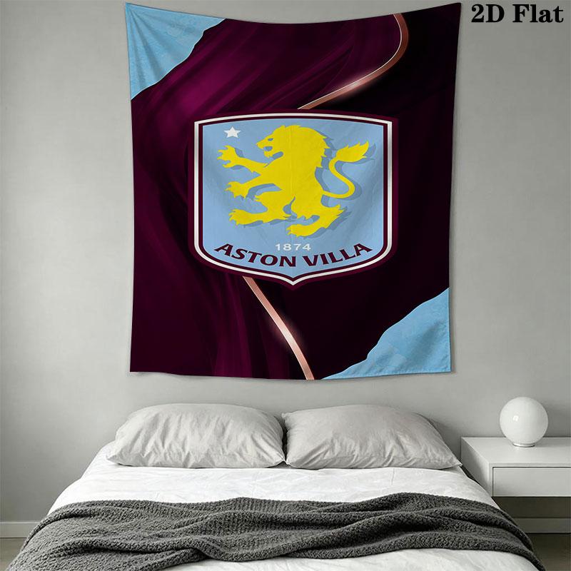 Aston Villa logo Wall Hanging Printed Fabric Blanket Decorative Tapestries for Bedroom Living Room Home Decor