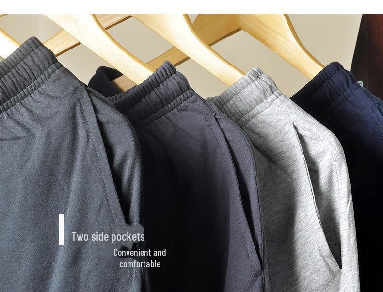 Men's Loose Cotton Pajama Shorts - Trendy Casual Wide-Leg Design