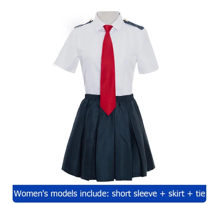 Anime My Hero Academia Disfraz Cosplay de Midoriya Izuku Set de Uniforme Escolar de Todoroki Shoto Peluca Traje Unisex Halloween Juego de Rol