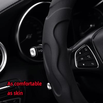 1 Coprivolante Sportivo in Pelle di Agnello Artificiale al Tatto con Styling Tridimensionale Adatto per 14,5-15 Pollici 37-38CM