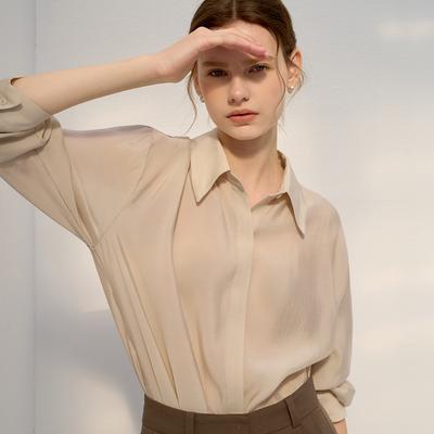 MOMET Camille Shirt Blouse Ash Beige