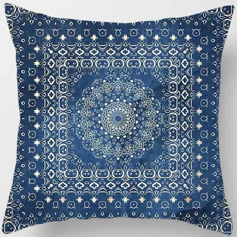Heimdeko Blaue Muster: Abstrakte & Natur Designs Muster Kissenbezug Geeignet für Sofa Schlafzimmer Auto Kissenbezug