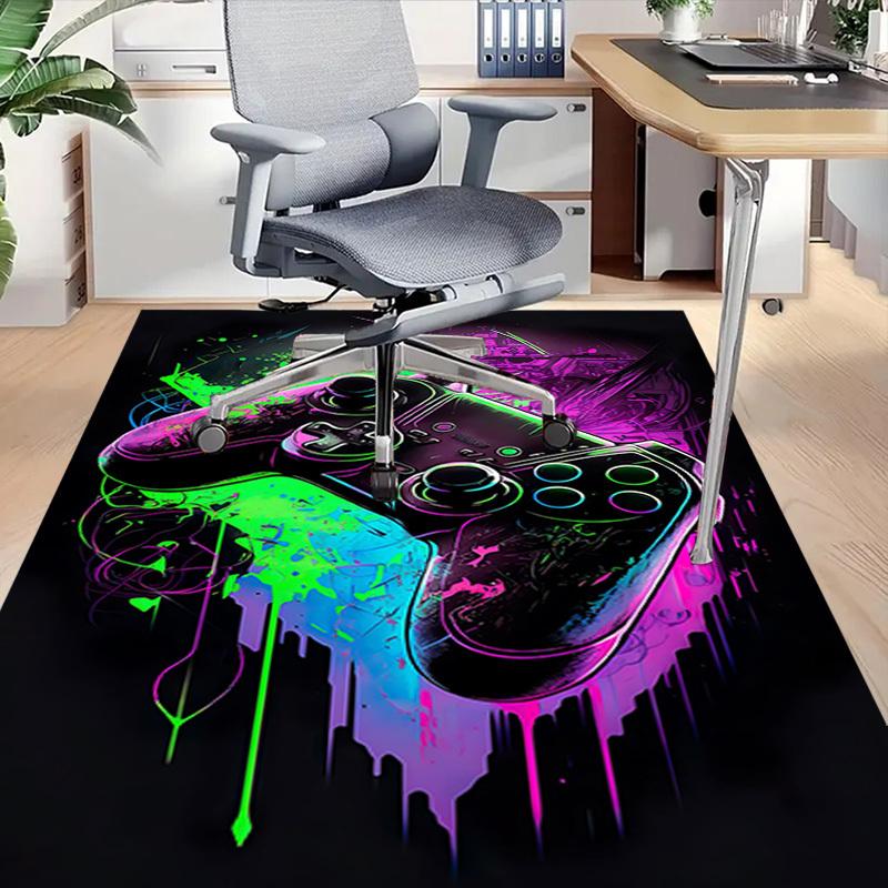 1PC Gamepad Neon Extra Large Non-Slip Floor Carpet, Office, Family, Bedroom, Studio - Large Area Rug,Longlasting Material-K0338