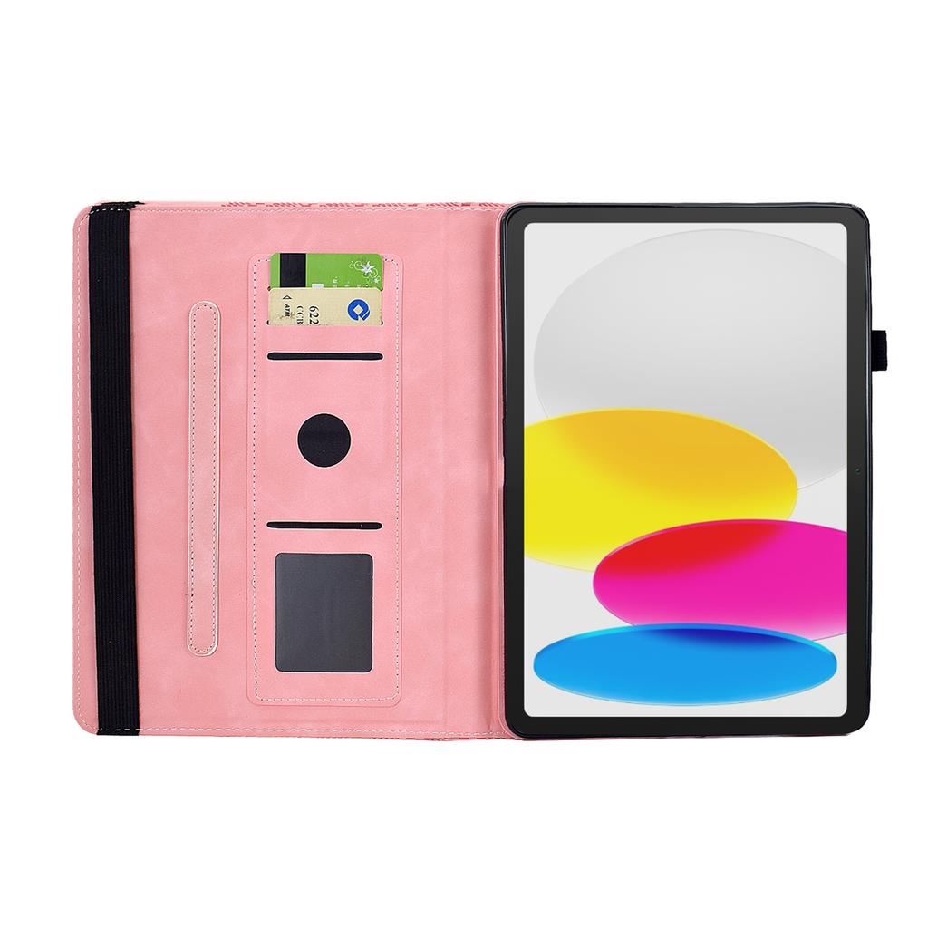 For iPad (2025)/10.9 (2022) Case Rotating Stand Building Block Imprinted Leather Tablet Cover