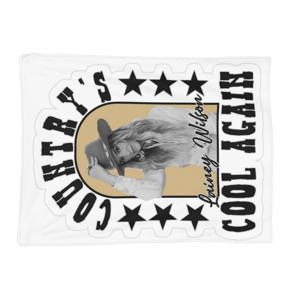 Lainey Wilson - Country's Cool Again Portrait Blankets Warm Flannel Throw Blanket Cover for Bed Living room Picnic Travel Couch