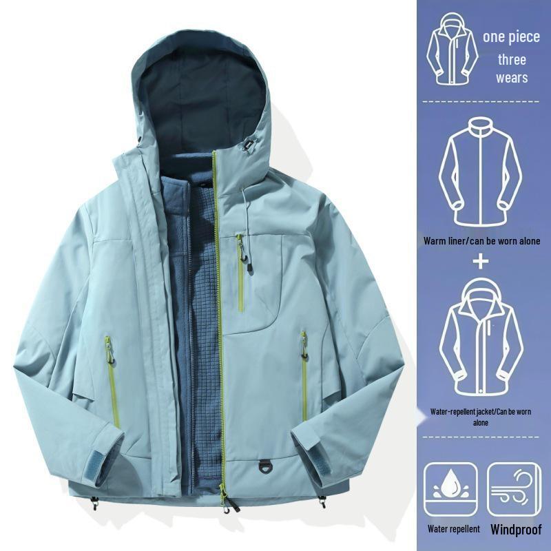 Outdoor Assault Jacket: Warm Waterproof/Windproof 3-in-1 Unisex Mountaineering Coat for Autumn/Winter