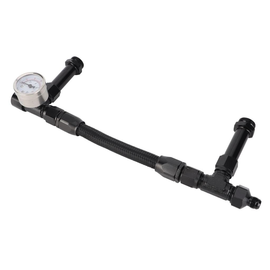 Fuel Line with Pressure Gauge Dual Feed Smooth Fuel Flow Professional for Any 4150 Base Carbohydrate AN8