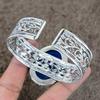 Burmise Sapphire Gemstone 925 Sterling Silver Cuff Bangle Adjustable KKG-220