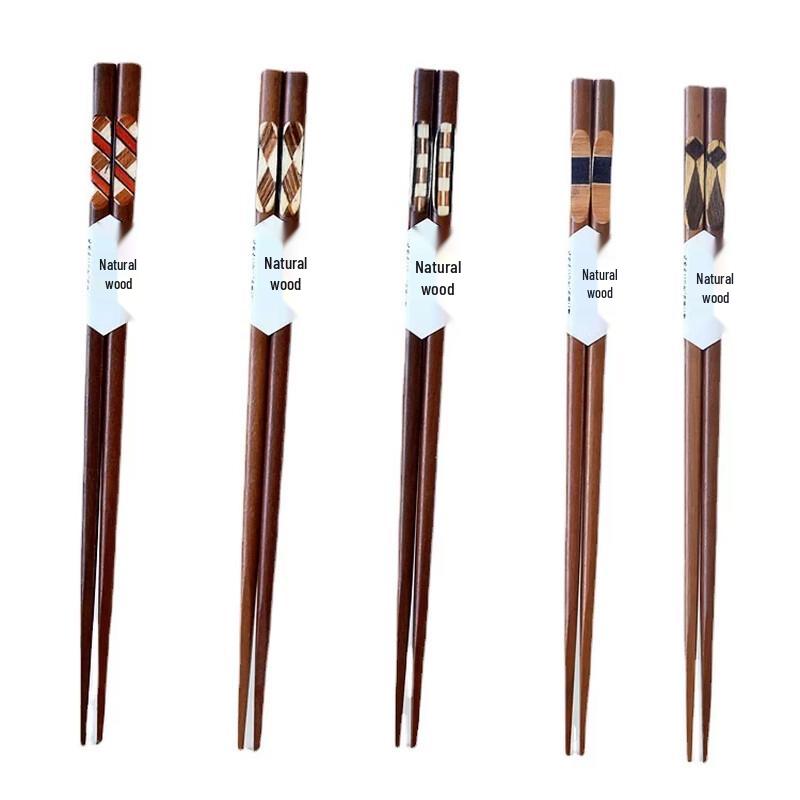 Creative Striped Ironwood Chopsticks Gift Set
