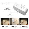LED Night Light with Motion Sensor Light EU US Plug Socket Lamps Children Night Lights Wireless Wall Bedside Bedroom Night Lamp